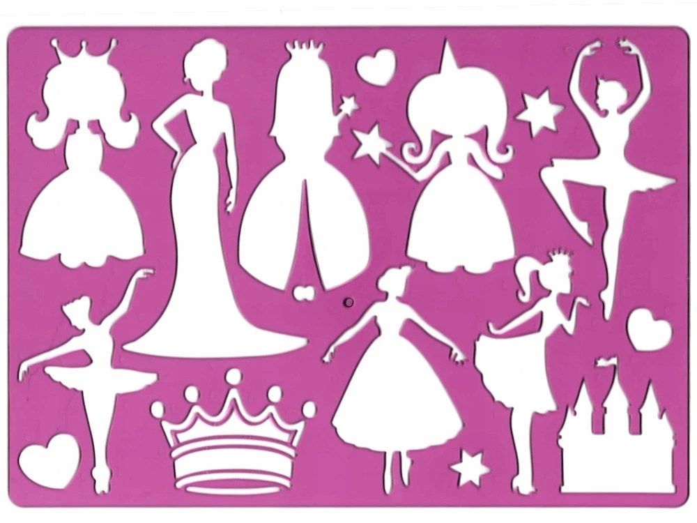 Trafaretas piešimui Koh-I-Noor "Princesės"