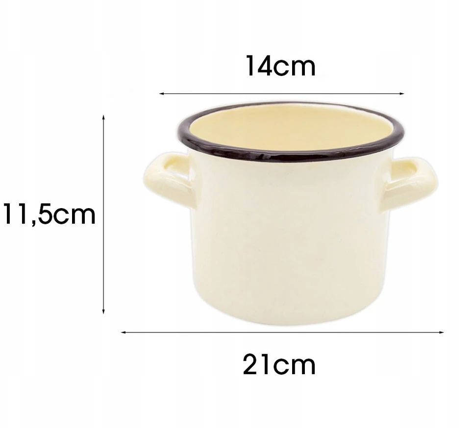 Tragar Emaliuotas plieno puodas, 14 cm, klasikinis