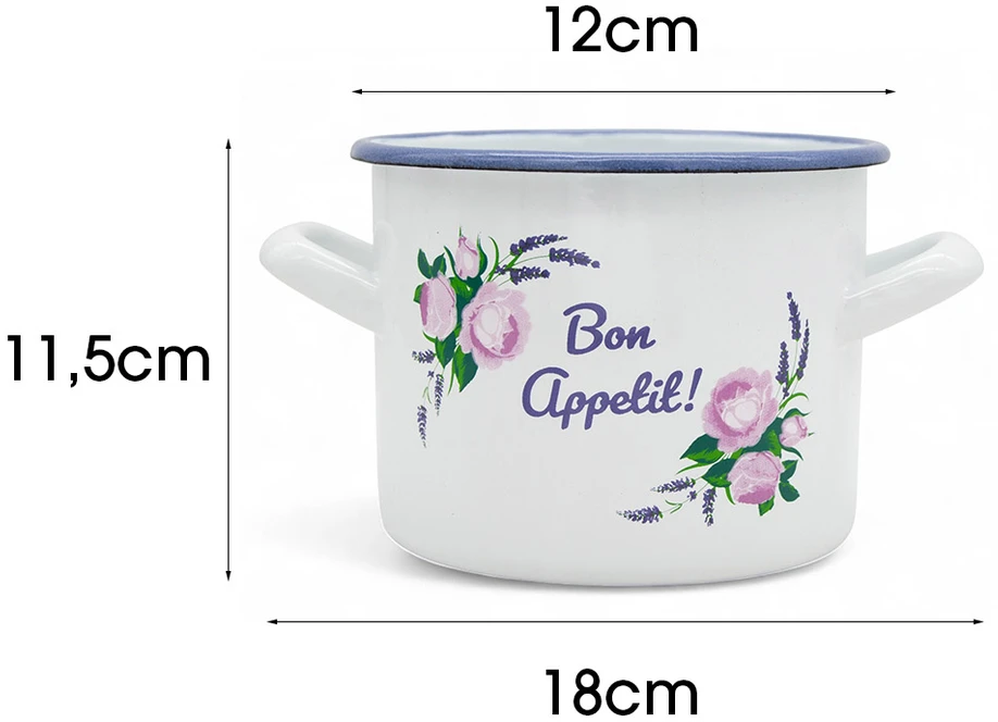 Tragar Emaliuotas puodas, 12 cm, Classic Kitchen
