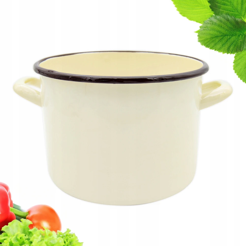 Tragar Kreminis emaliuotas puodas 22 cm 6,1 l