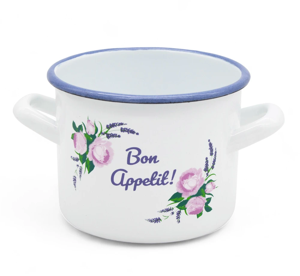 Tragar Tradicinis emaliuotas plieno puodas 14 cm KITCHEN CLASSIC BON APPETIT