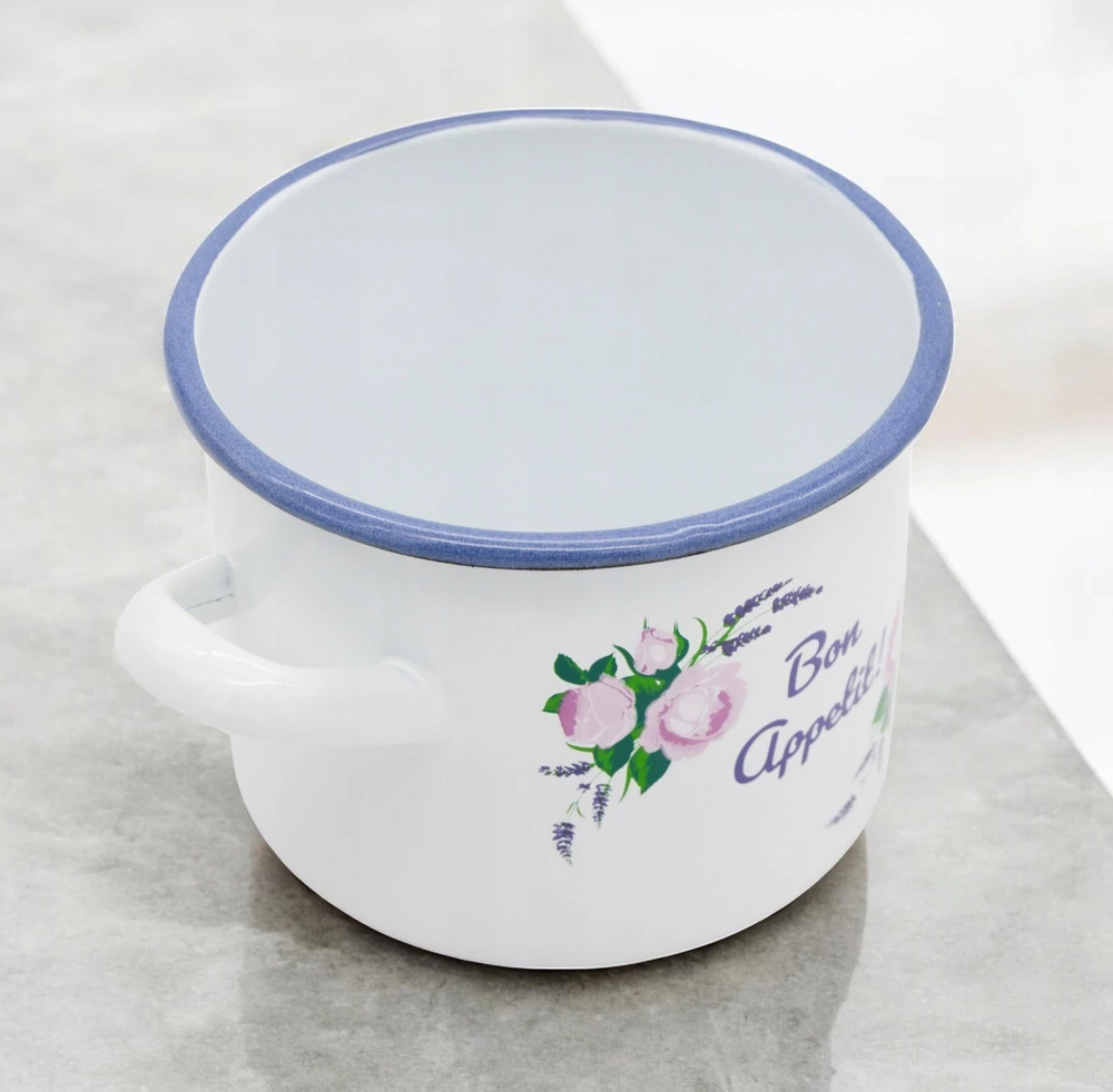 Tragar Tradicinis emaliuotas plieno puodas 14 cm KITCHEN CLASSIC BON APPETIT