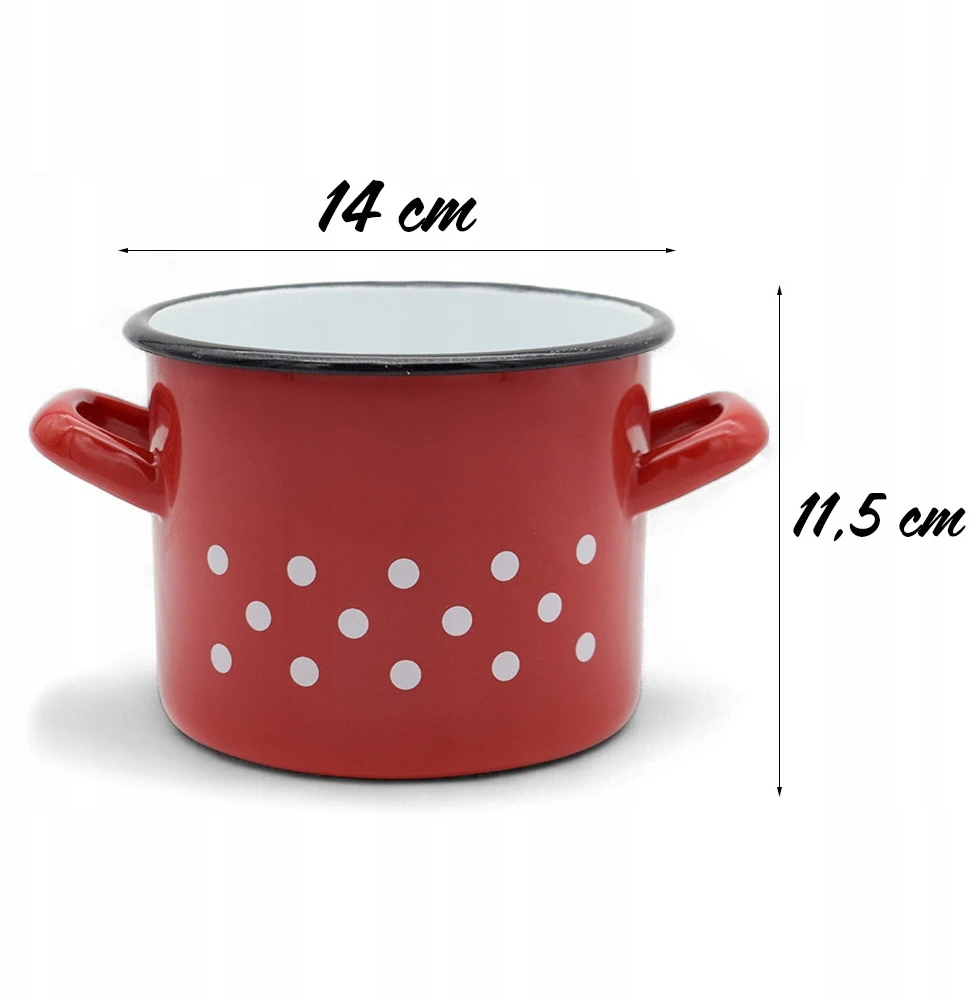 Tragar Tradicinis emaliuotas plieno puodas su rankenomis ir dangčiu 14cm Raudonas 1,6L