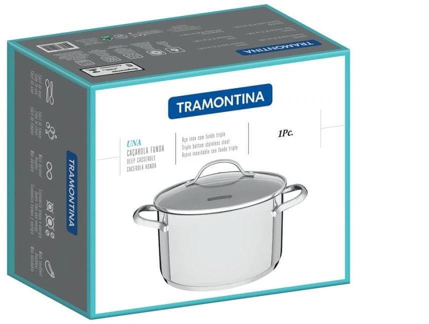 Tramontina Puodas 24cm 6,1l UNA gilus indukc.
