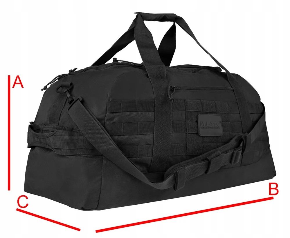 Krepšys Mil-Tec US Combat Parachute Cargo, 54l., Juoda