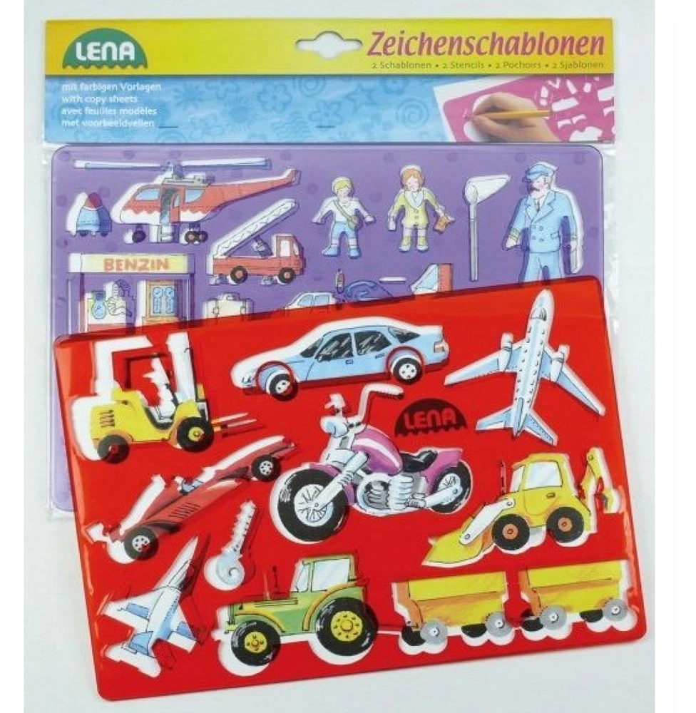 Transporto priemonių ir žmonių šablonai Lena