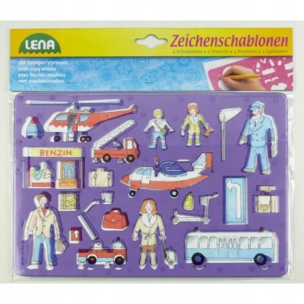 Transporto priemonių ir žmonių šablonai Lena