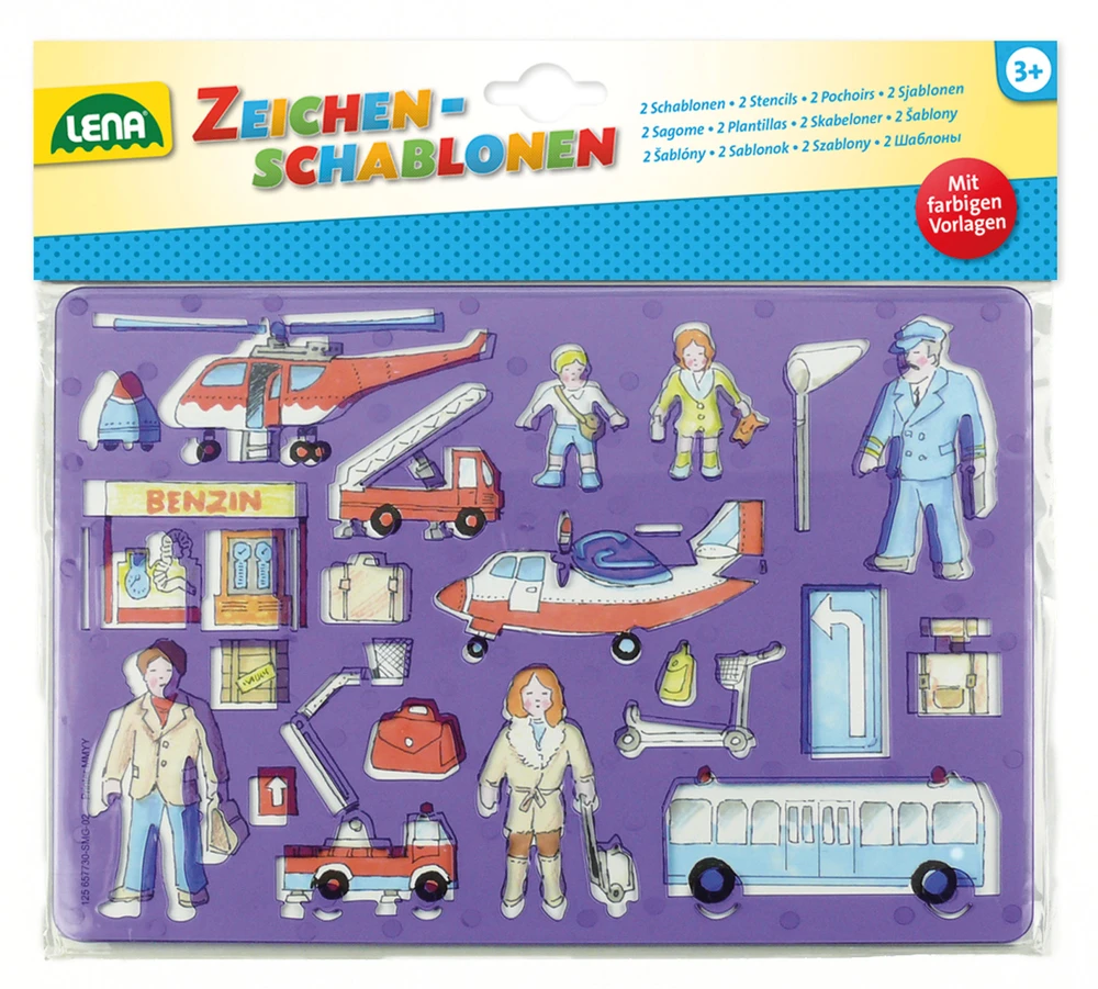 Transporto priemonių ir žmonių šablonai Lena