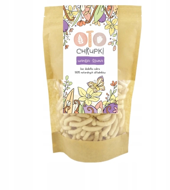 Traškučiai Healthy Crisps Slyvų vanilinis užkandis vaikams OTOLANDIA 25 g
