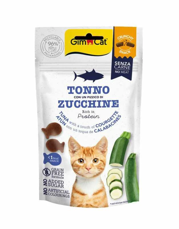 Gimcat Crunchy Snacks Tuna & Courgette traškūs skanėstai tunas/cukinija 50g