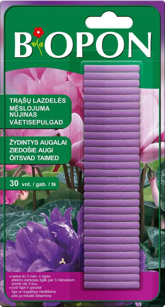 Trąšų lazdelės žydintiems augalams, Biopon 30 vnt. 1041
