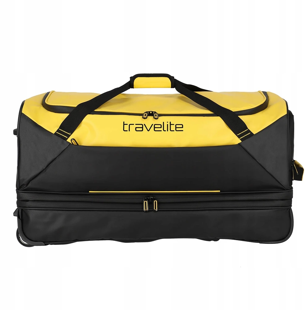 Travelite BASICS 70 cm juodas geltonas išskleidžiamas kelioninis krepšys