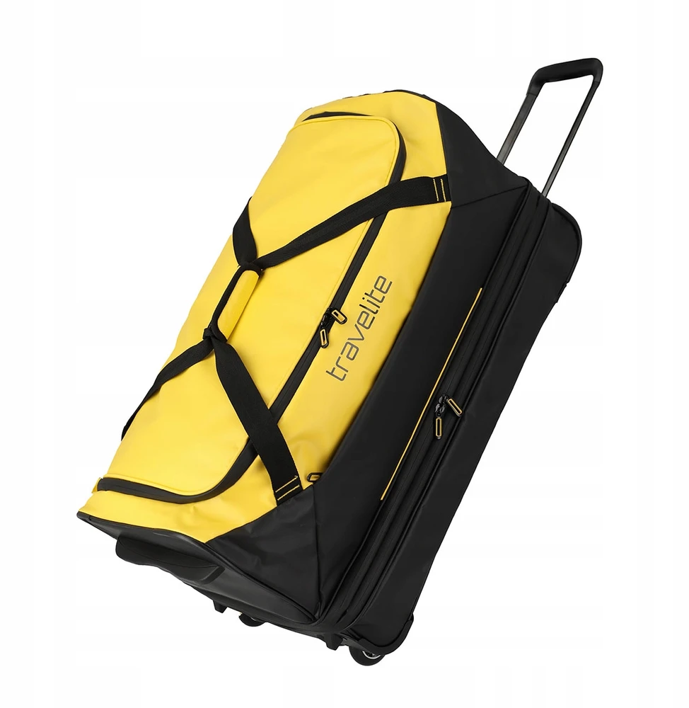 Travelite BASICS 70 cm juodas geltonas išskleidžiamas kelioninis krepšys