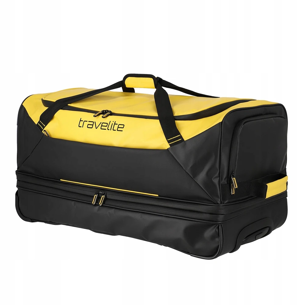 Travelite BASICS 70 cm juodas geltonas išskleidžiamas kelioninis krepšys