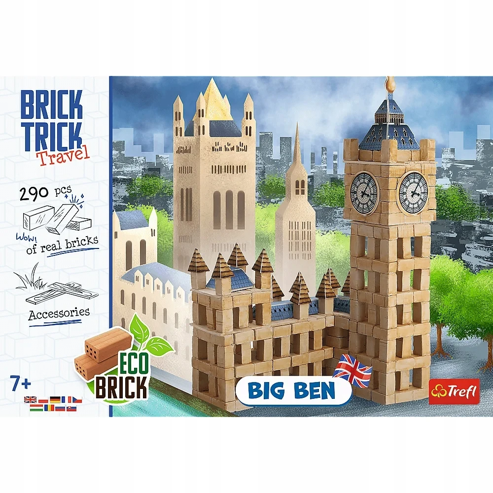 Trefl Rankdarbių rinkinys Brick Trick Big Ben L su plytomis ir medžiu