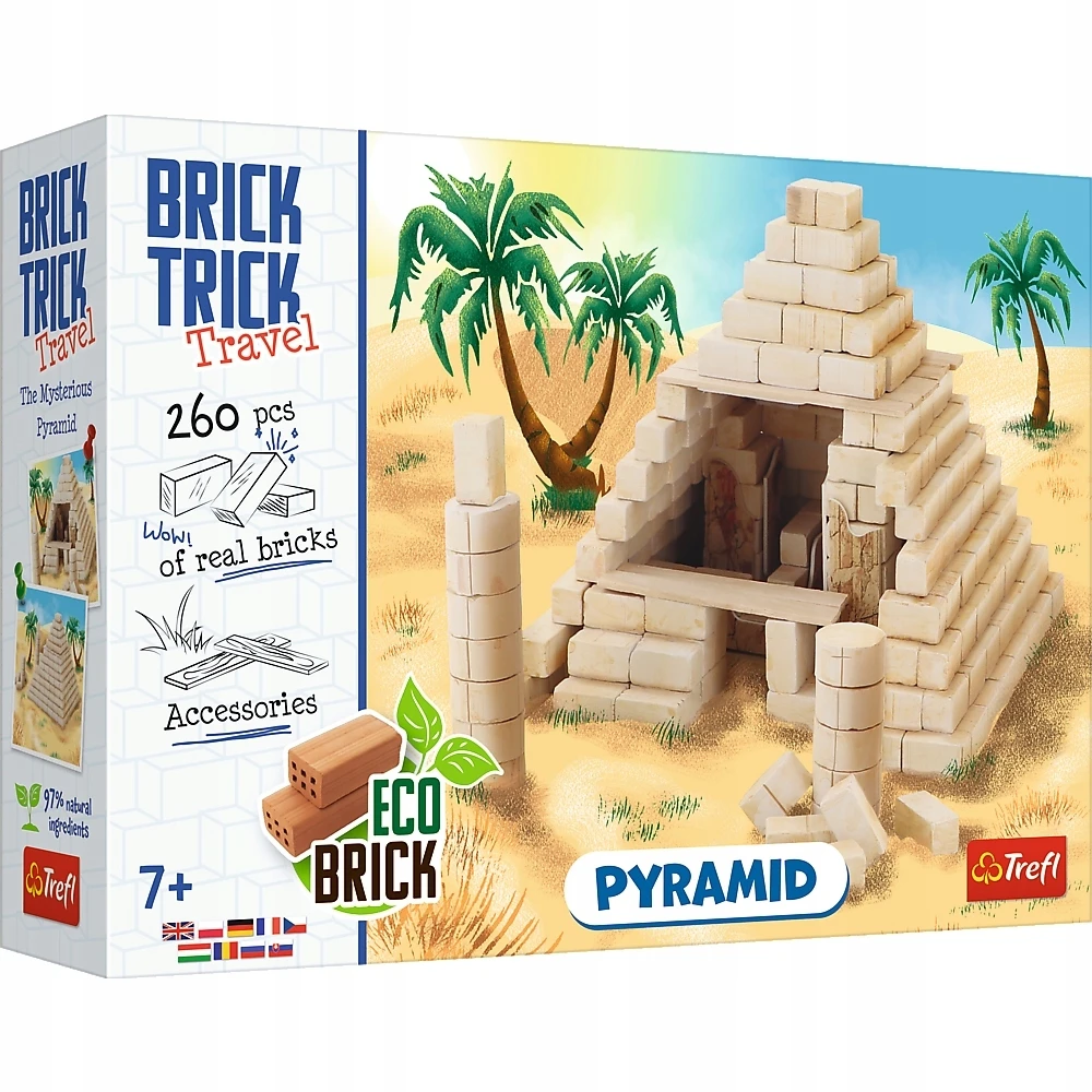 Rankdarbių rinkinys piramidės statybai Brick Trick Travel Trefl