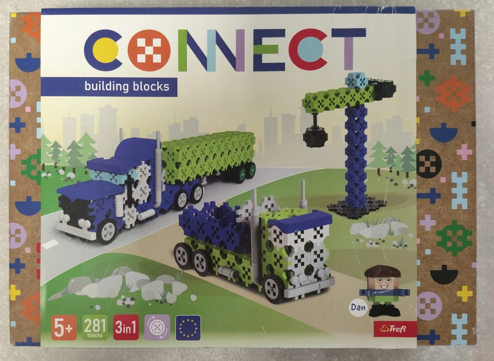 TREFL 61977 Klocki Connect 2in1 - Sunkvežimis / Statybų aikštelė