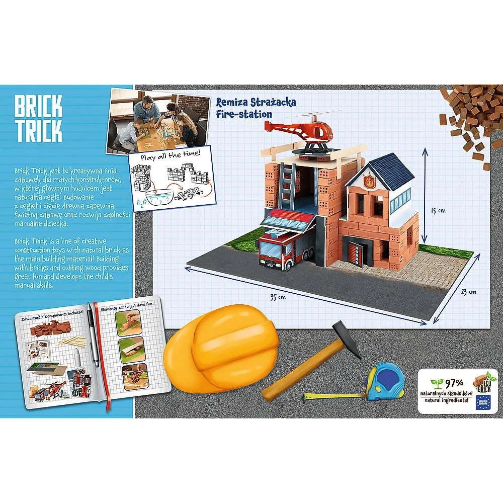Trefl Rankdarbių rinkinys gaisrinės pastatui Brick Trick XL