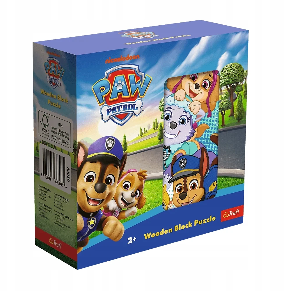 Trefl Medinės dėlionės kaladėlės, Paw Patrol