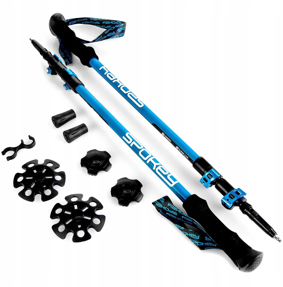 Trekingo lazdos Spokey Carbon, mėlynos