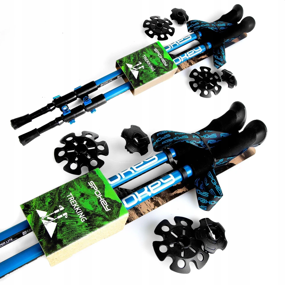 Trekingo lazdos Spokey Carbon, mėlynos