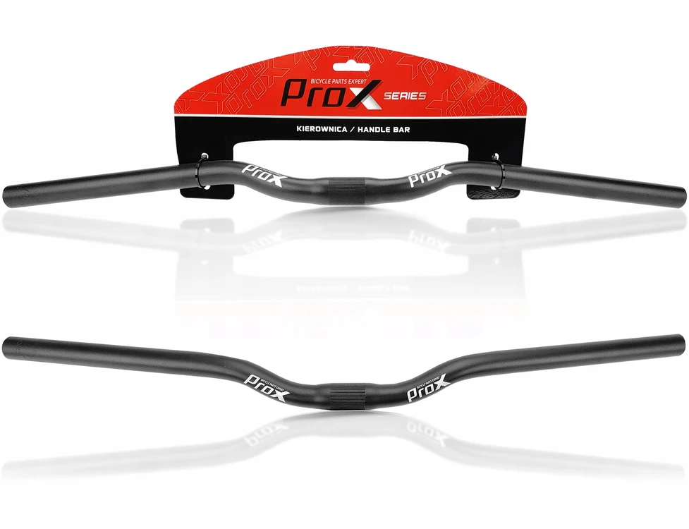 Trekking MTB PROX dviračio vairas, aliuminio išlenktas 640 mm / 25,4 mm