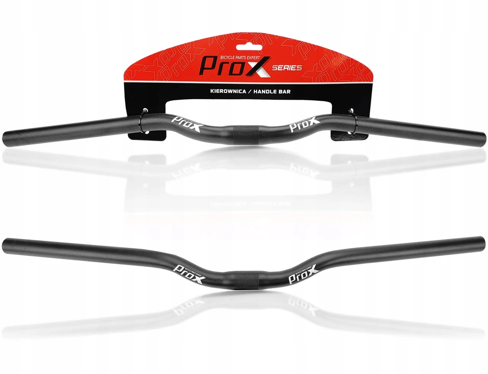 Trekking MTB PROX dviračio vairas, aliuminio išlenktas 640 mm / 25,4 mm