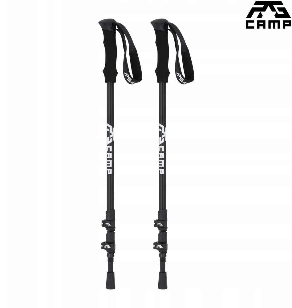 TREKKING POLES sulankstomos šiaurietiško ėjimo lazdos, skirtos žygiams po kalnus RG CAMP