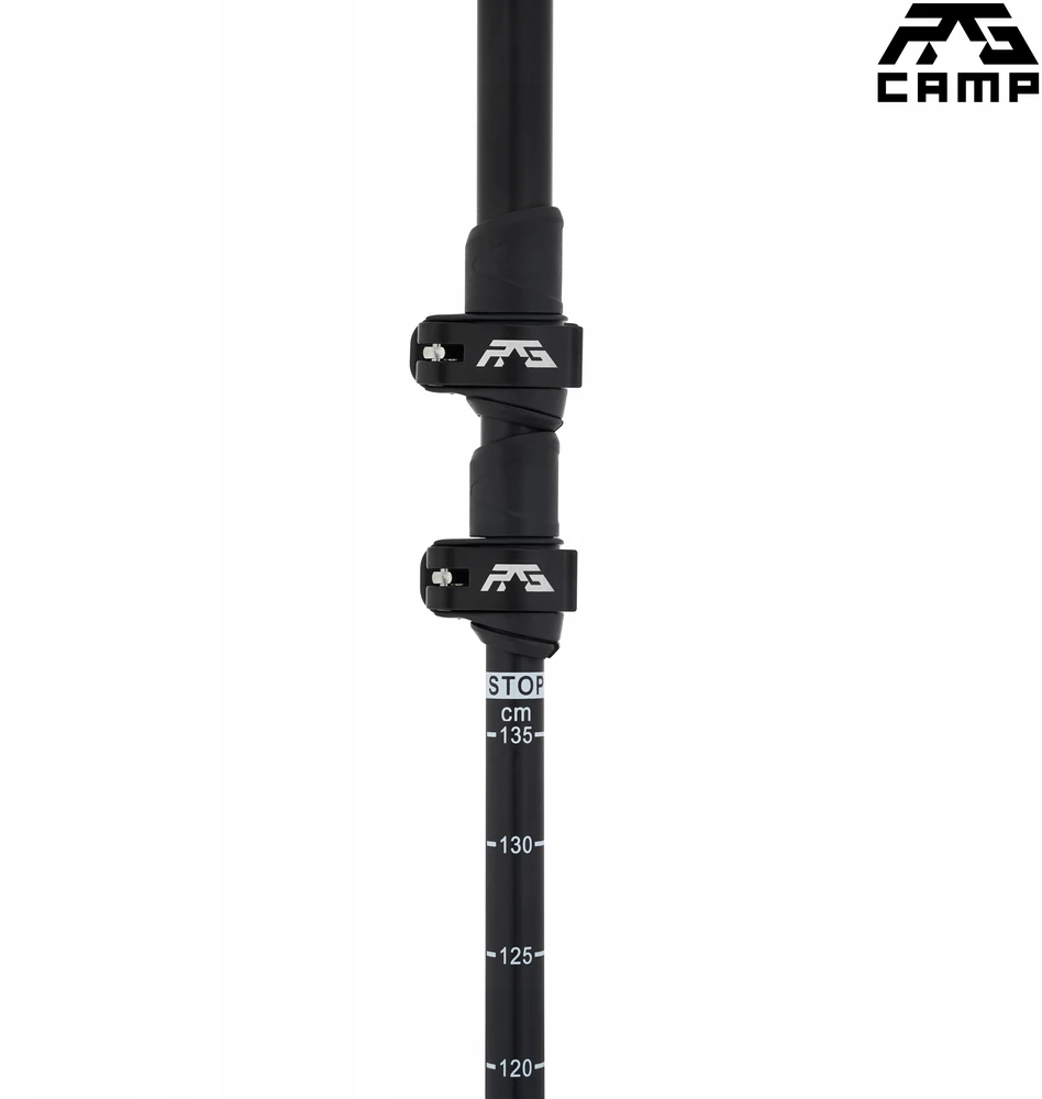 TREKKING POLES sulankstomos šiaurietiško ėjimo lazdos, skirtos žygiams po kalnus RG CAMP