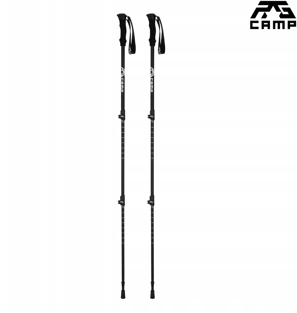 TREKKING POLES sulankstomos šiaurietiško ėjimo lazdos, skirtos žygiams po kalnus RG CAMP