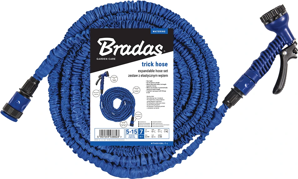 „TRICK HOSE“ sodo žarnos rinkinys, 5–15 m, mėlyna, WTH0515BL-T-L