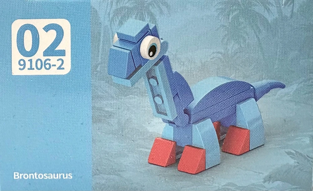 Trifox Blocks 35 el dinozaurų kaladėlių kaladėlės vaikams dinozauras Brontosaurus 0002