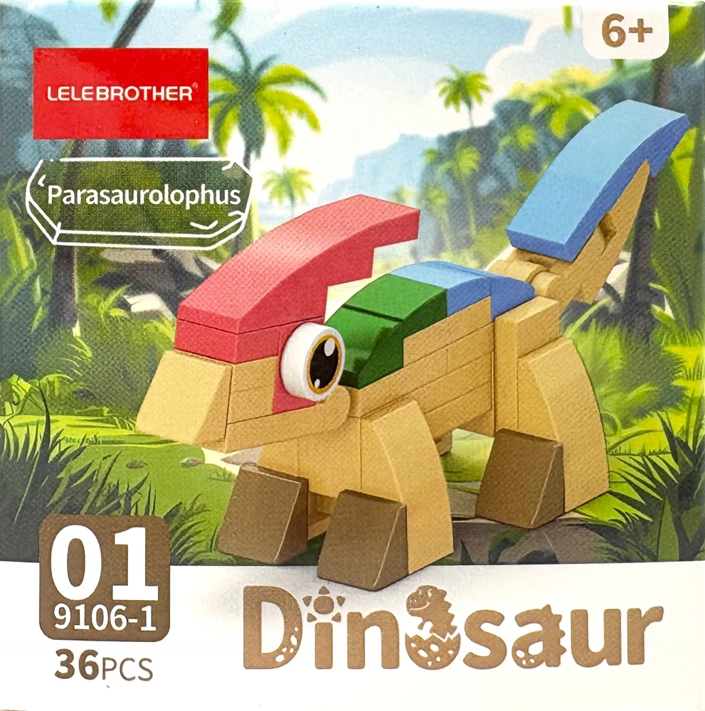 Trifox Blokai 36 el dinozauras iš blokelių blokeliai vaikams dinozauras Parasaurolophus 01