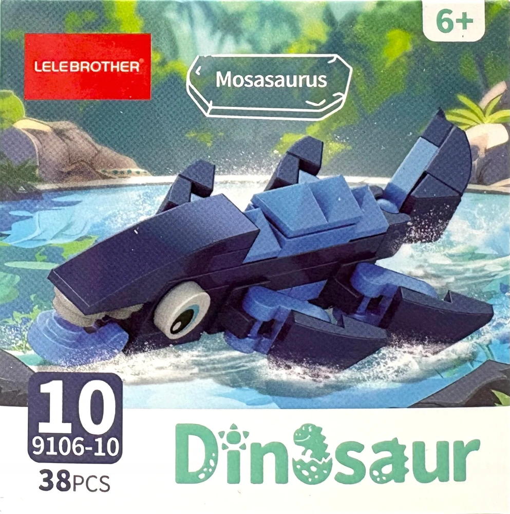 Trifox Blokai 38 el dinozauras iš kaladėlių kaladėlės vaikams dinozauras Mosasaur 000010