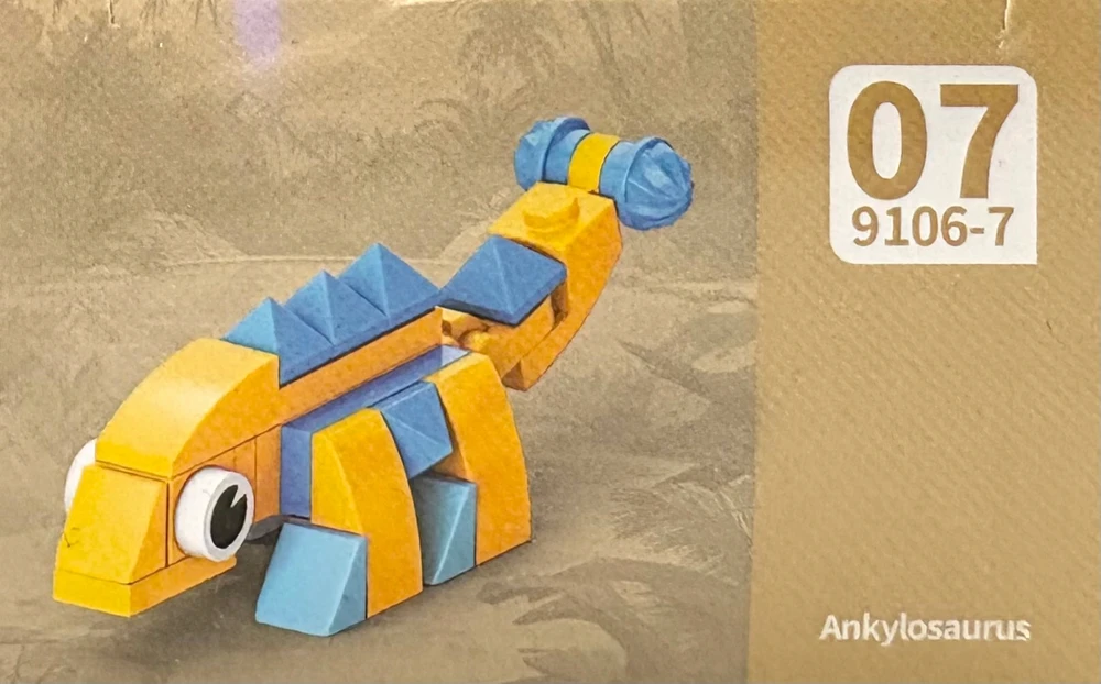 Trifox Blokai 40 el dinozauras iš blokelių blokelių vaikams dinozauras Ankylosaurus 0007