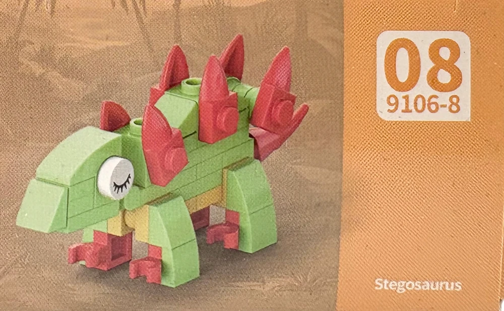Trifox Blokai 43 el dinozauras iš blokelių kaladėlės vaikams dinozauras Stegosaurus 00008