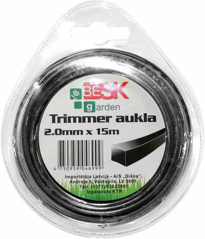 Besk Trimmerio valas 2.0mm x 15m Kvadratinė