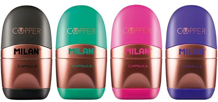 Trintukas su apsauginiu dėklu ir drožtuku Milan Capsule Copper