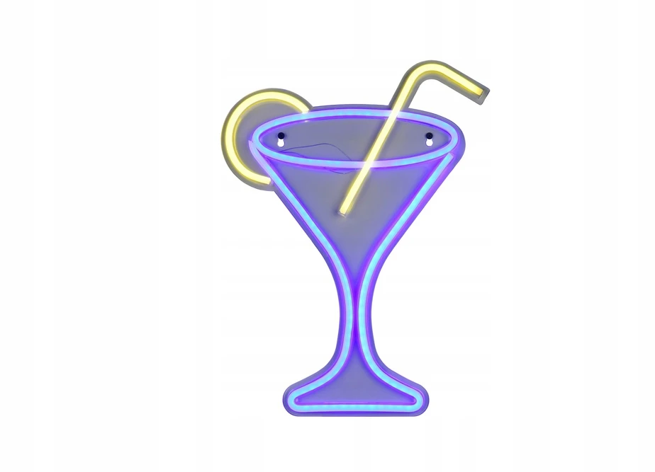 Sieninis šviestuvas Trio Leuchten RL CHEERS kinkiet neon LED 5W drink violetinė-geltona USB-C IP20 43cm