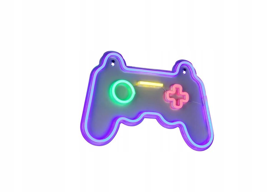 Sieninis šviestuvas Trio Leuchten RL kinkiet neonowy GAMER LED 5W multikolor USB-C 41x27,5cm