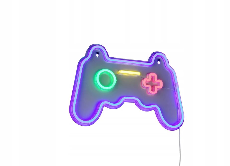 Sieninis šviestuvas Trio Leuchten RL kinkiet neonowy GAMER LED 5W multikolor USB-C 41x27,5cm
