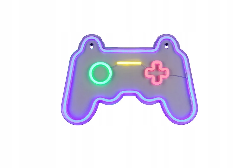 Sieninis šviestuvas Trio Leuchten RL kinkiet neonowy GAMER LED 5W multikolor USB-C 41x27,5cm