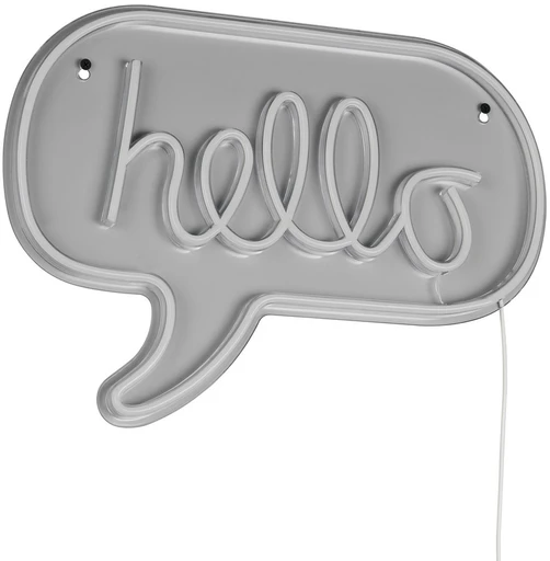 Trio Leuchten RL Kinkiet neonowy HELLO w chmurce LED 5W USB-C rožinė-pilka