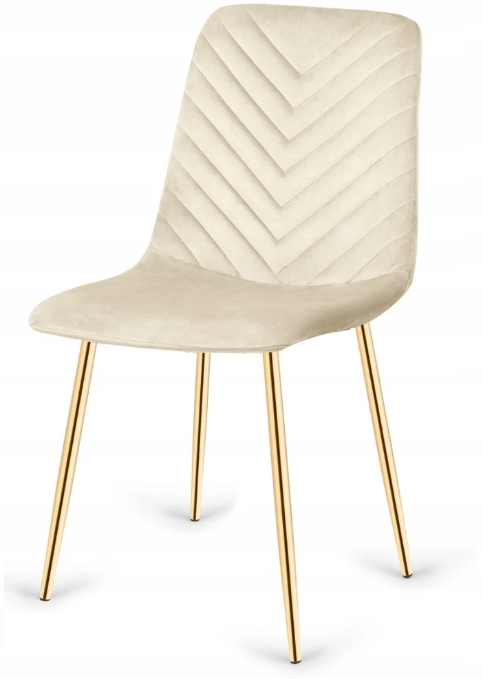 Lugano TRIO VELVET BEIGE GOLD minkšta kėdė