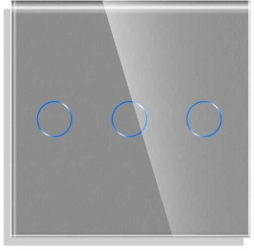 Tripolis sensorinis jungiklio dangtelis Feelspot, pilkas, 47x47mm