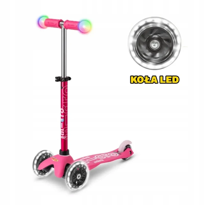 Vaikiškas paspirtukas Micro Deluxe Magic, rožinis
