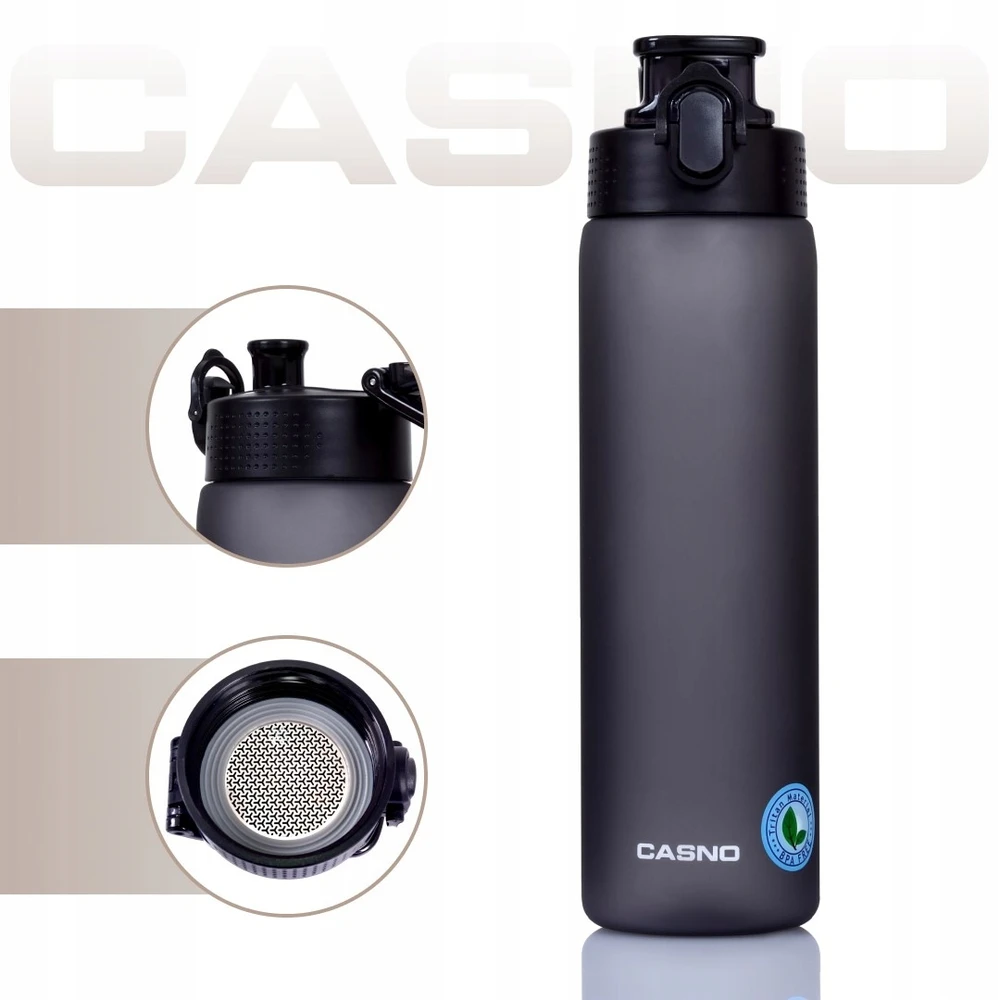 Gertuvė Tritano vandens butelis Casno 750 ml su skale ir filtru