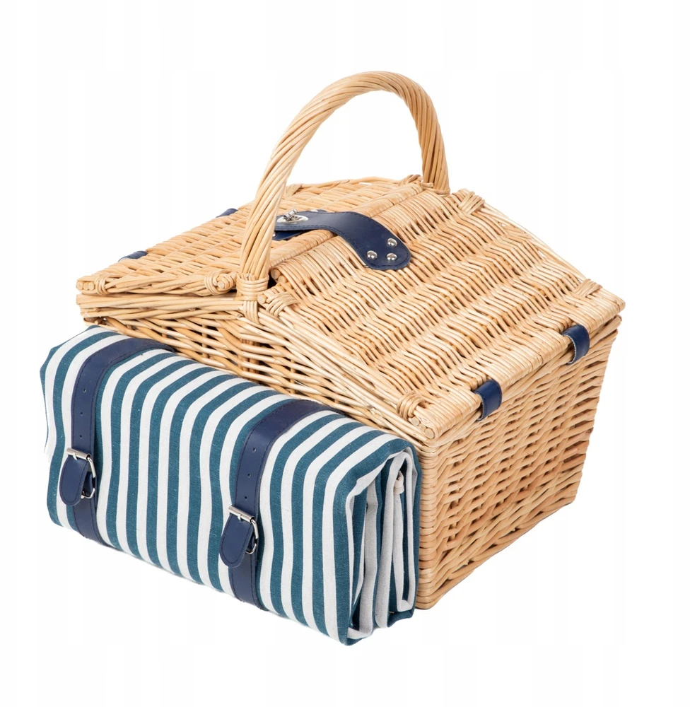 TRIVELLE pikniko krepšelis 4 asmenims su kilimėliu 40x28x20 cm HOMLA