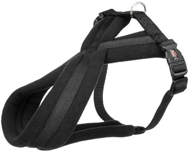 TRIXIE Premium touring petnešos, L-XL 70-110cm/25mm, juodos