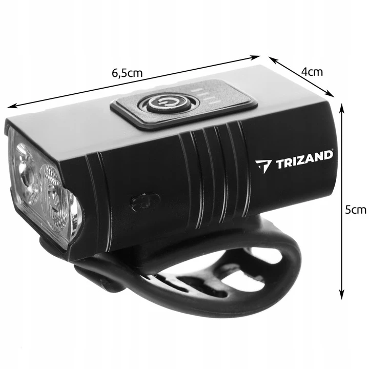Trizand 4T6 USB dviračio žibintas + galinis žibintas